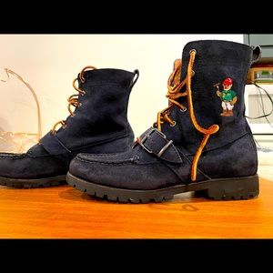 Ralph Lauren Blue Suede Boots